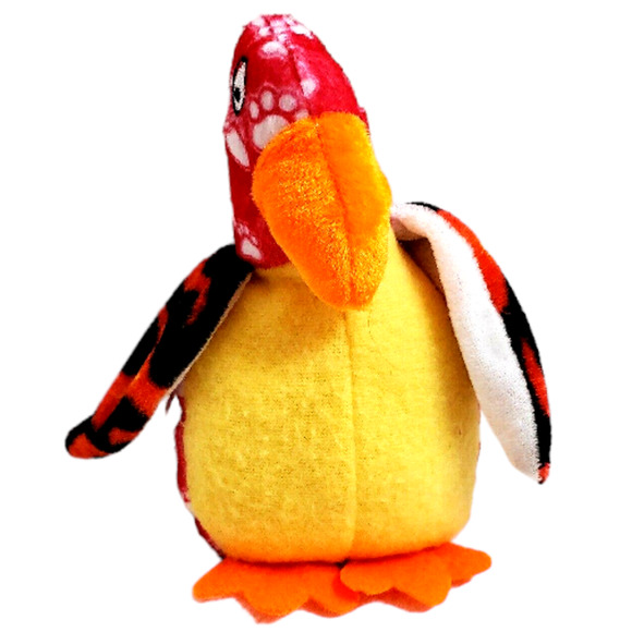 Kelly Toy Beanie Plush Colorful Parrot Paw Print Pattern - Picture 1 of 6